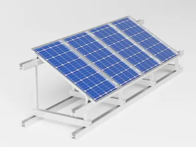 Solar Panels Low-poly 3D model
