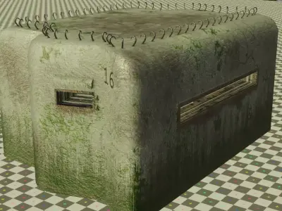 Bunker Low-poly 3D model