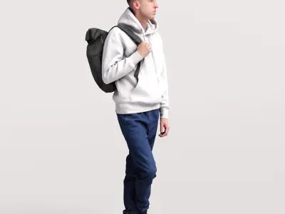 Humano Traveling Man with backpack 2206-2 3D model