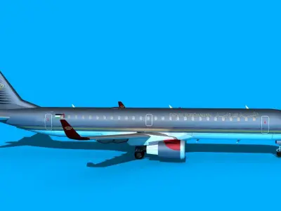 Embraer Emb-190 Royal Jordanian 3D model