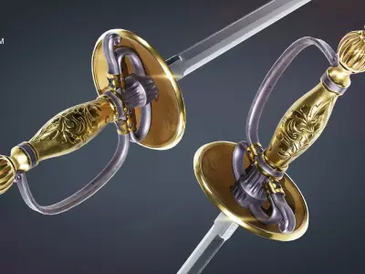Fantasy Skewer Low-poly 3D model
