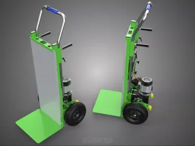 ELECTRIC POWER MOTOR HAND TRUCK HANDTRUCK STAIR CLIMBER CLIMBING 3D model