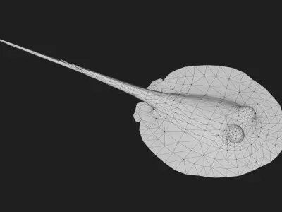 Stingray Low-poly 3D model