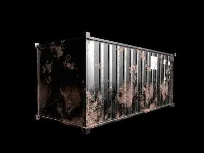 Container PBR shipping Low-poly 3D model