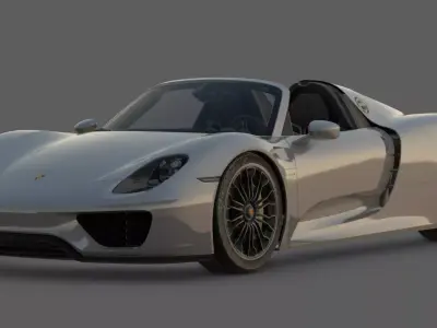 2015 Porsche 918 Spyder 3D Model  The Hybrid Hypercar Low-poly 3D model