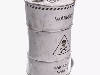 Damaged Crude Oil Barrel PBR Low-poly 3D model