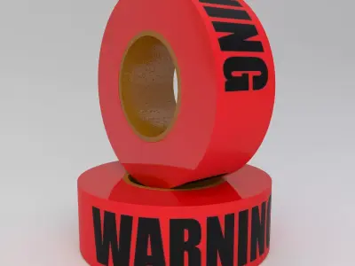 WARNING Tape Red 3D model
