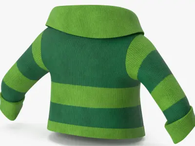 Cartoon Sweater Green 3D model