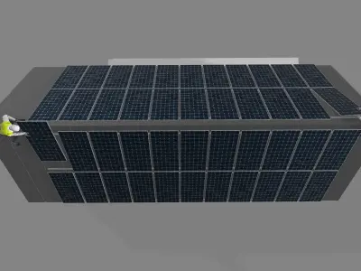 panel solar installation 3D model
