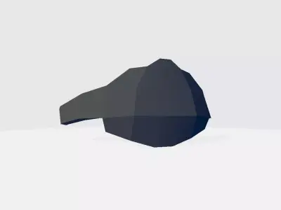 Asymmetric Band Rear Low-poly 3D model