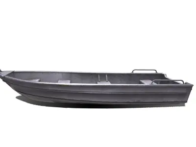 Old Metal Row Boat Low-poly PBR Low-poly 3D model