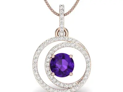 diamond pendant for women  3D print model purchase
