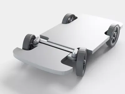 Toy car chassis Free 3D model
