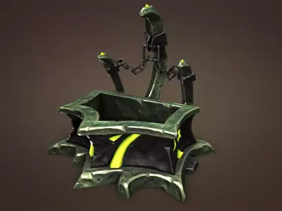 Undead water tank Low-poly 3D model