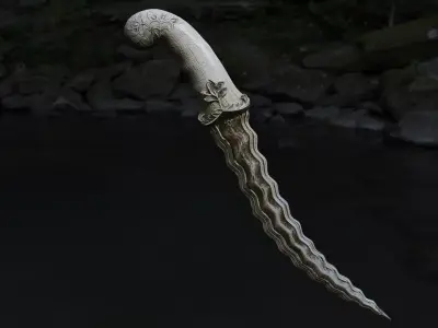 keris lowpoly ready to use for game Low-poly 3D model