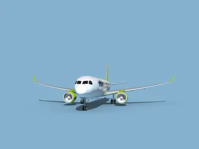 Airbus A220-300 Air Baltic 3D model