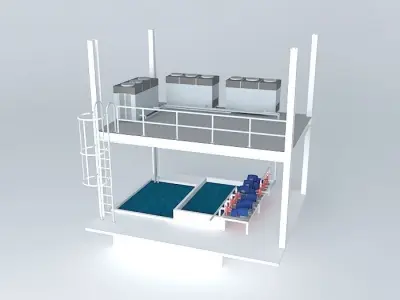 Plant cooling system HDP Free 3D model