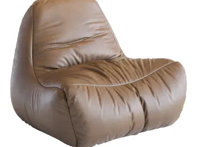 Leather Bean Bag Chair N8 3D model