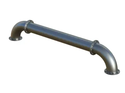 Iron Pipeline Low-poly 3D model