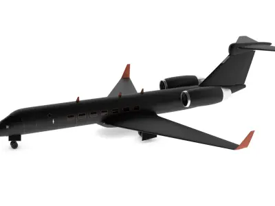 Regional Aircraft Low-poly 3D model