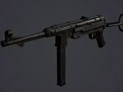 MP40 - WWII Low-poly 3D model
