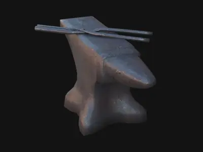 Anvil iron Low-poly 3D model