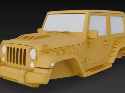 Jeep upper body 3D model from CGTrader - PBR