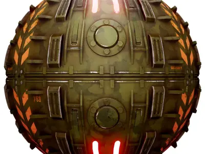 PBR Seamless Sci-Fi Texture 41 Low-poly 3D model