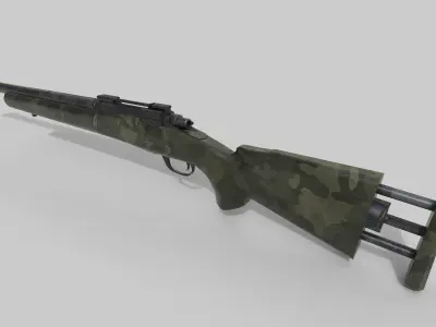 M24 Sniper Rifle Low-poly 3D model Low-poly 3D model
