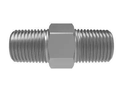 Straight Connector 1-8 NPT Male Low-poly 3D model