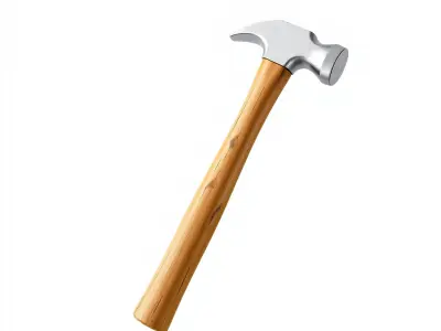 Claw Hammer with Wooden Handle and Metallic Head model pack Low-poly 3D model