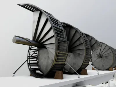 CARGO MODELS FOR TRUCK TRAILER-Spiral Stair Type-1 3D model