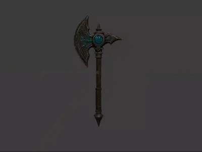 Arcane War Axe 3D model