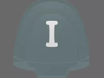 Space Knights V10B Standard Roman Numeral 01 Shoulder Symbols 3D print model