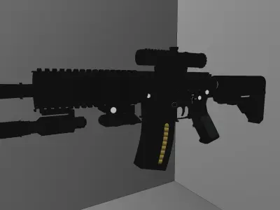 Lewis Machine and Tool LMT Defender Carbine Low-poly 3D model