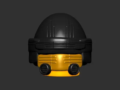 helmet high poly sculpt 3d printable ver 7 3D model 3D model shop