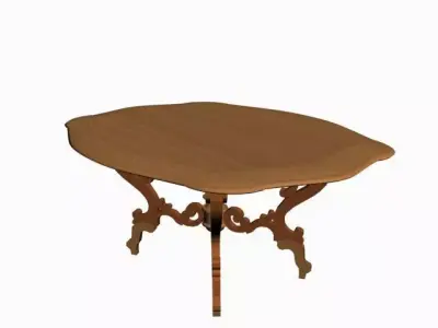 wooden table Free 3D model get