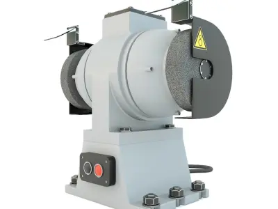 Industrial machine tool - Grinder machine gray 3D model