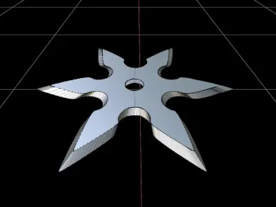 Shuriken silver star 3D print model purchase