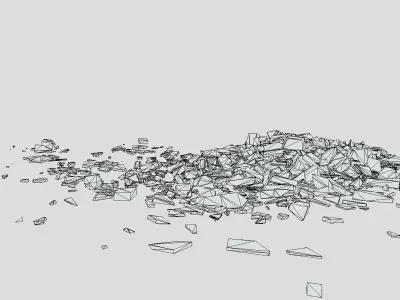 BrickWall 01 Below MiddleMatte Low-poly 3D model