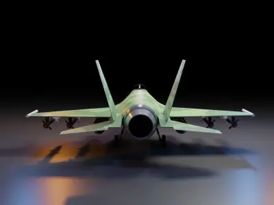 F - 16 Fighter Jet Low-poly 3D model