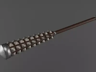 Low Poly Kanabo  Japanese Mace 3D Model Game Ready Low-poly 3D model