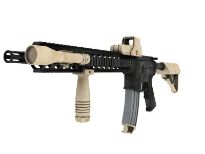 Mk18 Sopmod Low-poly 3D model