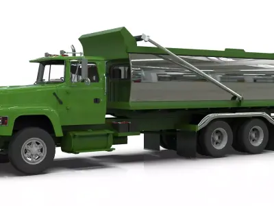 L9000 Transfer Dump Truck  6 Historical Hood Variants 3D model