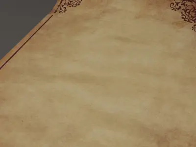 Antique paper 3D model Low-poly 3D model