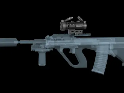 Red Dot Reflex Sight Aimpoint PRO  Low-poly 3D model