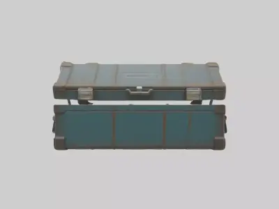 Metal toolbox Low-poly 3D model