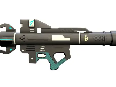3D model SCI-FI BAZOOKA Low-poly 3D model