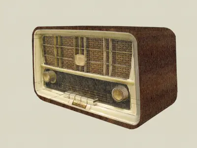 LowPoly Radio 2  maresal3d Low-poly 3D model