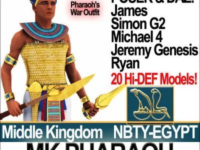 Ancient Egypt Pharaoh Collection 3D Model Pack